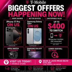 🚨 FREE iPhone 17 Pro? FREE Samsung Galaxy S26+? Up to $400 to switch? 🚨