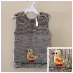 Hand knitted Unisex vest for Easter Gift