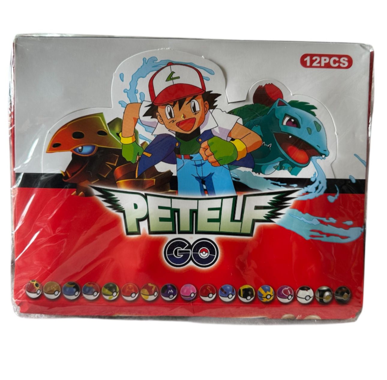 12Pcs Pokémon Toy Set For Collectors + Kids Pokemon Balls Characters Petelf Go