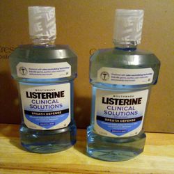 Listerine Clinical Solutions Smooth Mint Zero Alcohol 1L 2/$12