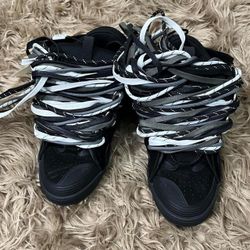 lanvin curb sneaker multicolor black size 10 no box