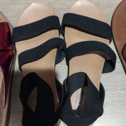 STEVE MADDEN BLACK SANDALS 10