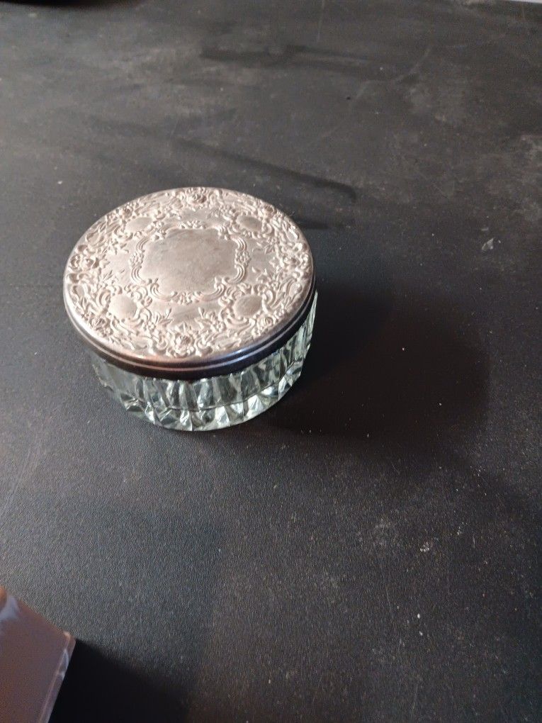 Trinket Bowl With Silver Lid