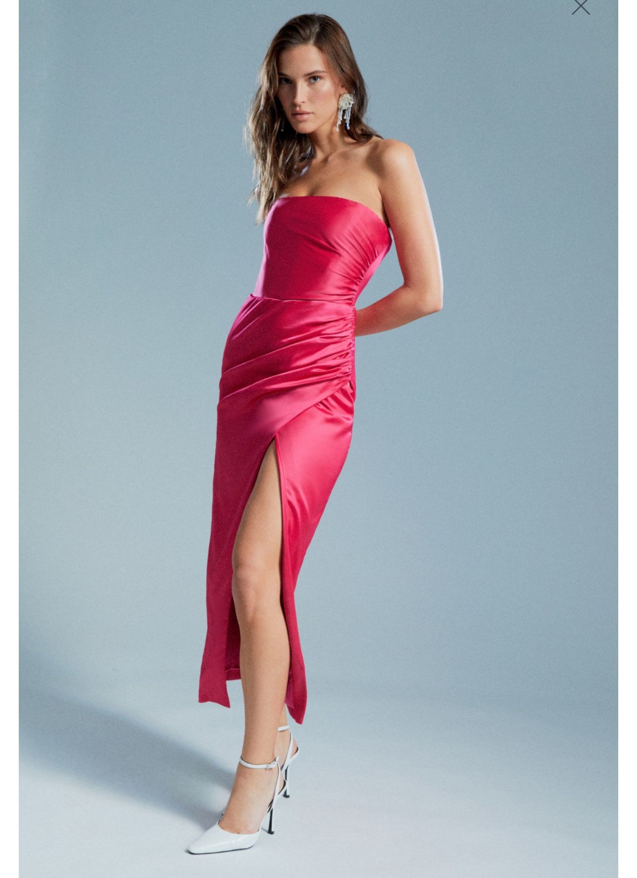 Midi Dress in Fuchsia