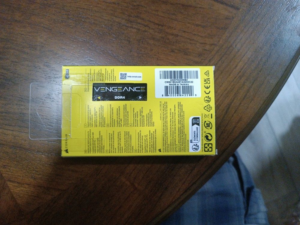Vengeance Corsair 16g ram ddr4 3200mhz