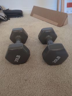 Amazonbasics vinyl 20 lb dumbbells