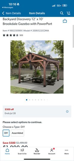 Brand New Brookdale Gazebo 12x10 With Power