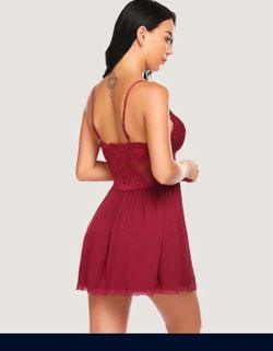 Avidlove Women's Modal Lace Nightgown V-Neck Sleepwear Sexy Lingerie