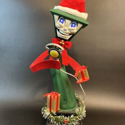 Vtg 1998 Telco Frank E Post Singing Animated Christmas Lamp Post 22" Tested