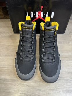 Size 9 - Nike Air Jordan 9 Retro University Gold CT8019-070 OG Charcoal Yellow