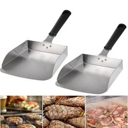 2 Pack Large Smash Burger Spatula, Stainless Steel