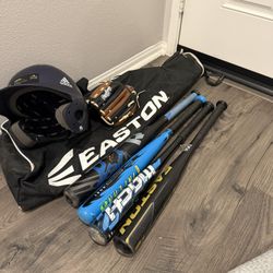 T-Ball Gear And Baseball Bats