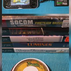 US Sony Playstation Portable-US Sony PSP 2001/Piano Black, 10 Game bundle!!