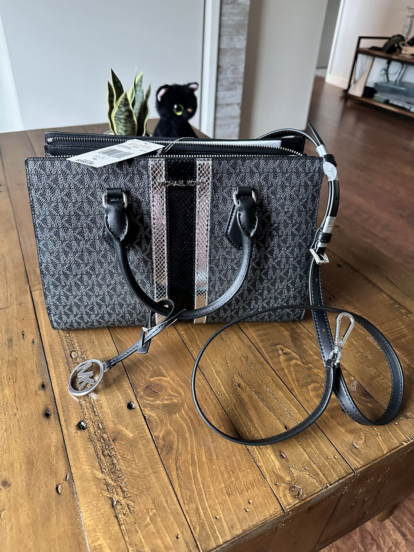 Michael Kors Black & Silver Satchel