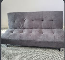 Futon Gray Modern Look Chrome Legs First $50 Ready To Go