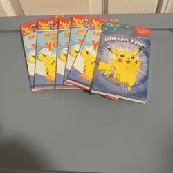 6 Vintage Pokémon Kids Birthday Cards NEW.