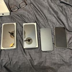 I Have Four iPhones For Sale. Three 14 Pluses; 2 Black And One White. I Will Take $400 Each For Them. And One 15 Pro Max That I Need $600 For It. 