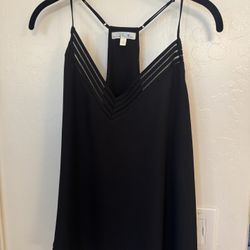Flowy Black Tank Top - Womens Large 