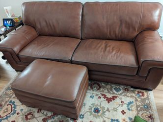 Leather sofa set