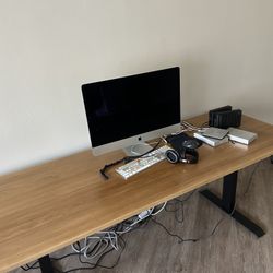 Moving Sale – 80x30 Solid White Oak Electric Sit-Stand Desk – Dual Motor