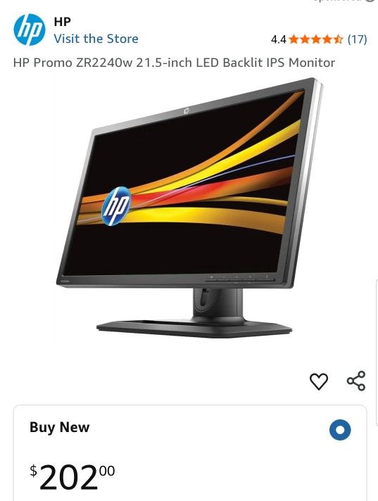 2x NEW HP Computer Monitors