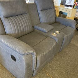 Recliner Grey New Last Set Sofa And Loveseat $1299 Can Deliver 