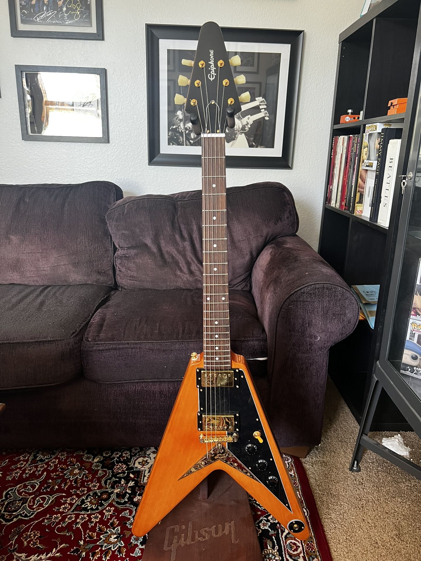 Epiphone 1958 Korina Flying V Electric Guitar