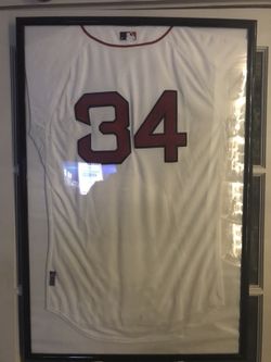 Autographed David Ortiz framed jersey