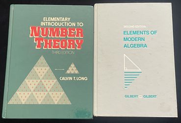Vintage Math Book Lot (2): Modern Algebra, Number Theory Textbooks