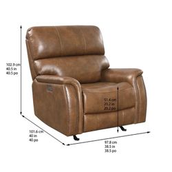 Barcalounger Presley Leather Power Rocker Recliner with Power Headrest (READ DESCRIPTION)