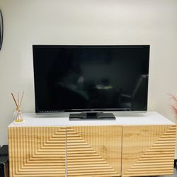 Mid-Century TV Stand & 48” TV