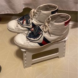 Gucci High Tops With Removable Wolf Patches 