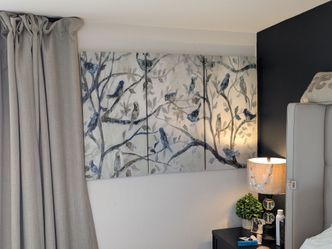 Birds in Trees 3-Panel Canvas