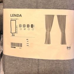 IKEA Lenda grey curtains