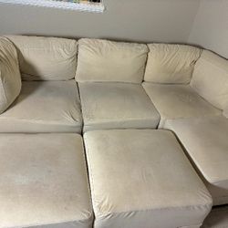 Cream Fultonham 6 - Piece Rearrangeable Sectional