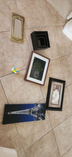 Assorted Frames And Wall Cubes