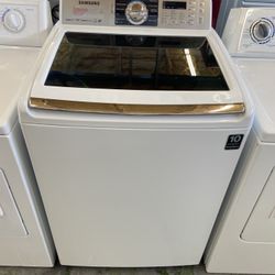SAMSUNG XTRA LARGE CAPACITY AGITATOR FREE WASHER AND STEAM DRYER SET