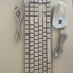 Multi color gaming computer keyboard and mouse 