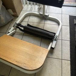 Tabla con ligas para ejercicio de gluteos