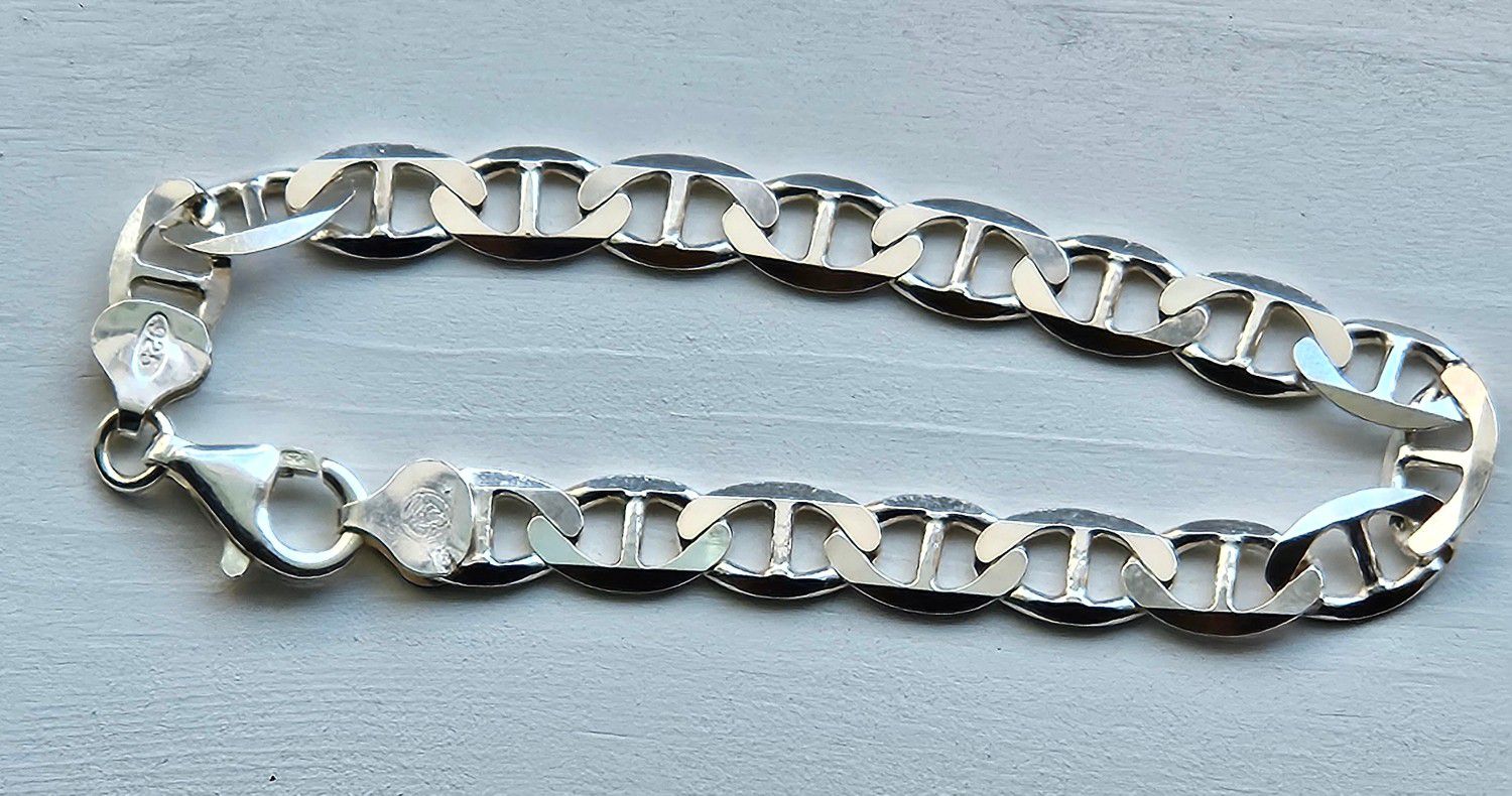 NEW STERLING SILVER BRACELET MADE IN ITALY 