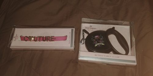 Juicy Couture Retractable Dog Leash & Collar
