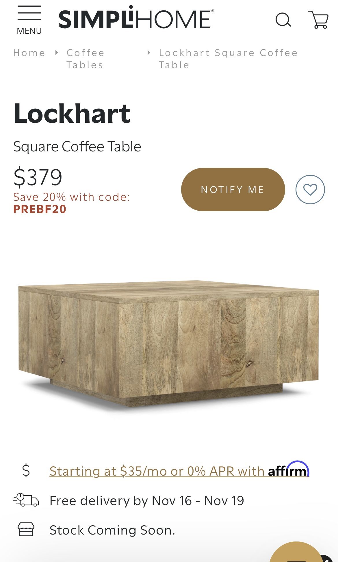 Lockhart Coffee Table