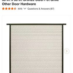 NEW 36 in. x 30 in. Bronze Steel Pet Grille - Protect Your Screen Door!