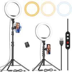 Kaiess 10.2" Professional Ring Light & 65" Tripod for Streaming, Makeup & Video