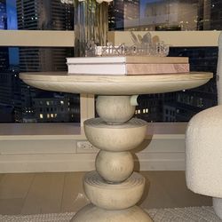 Stained Wood Side Table