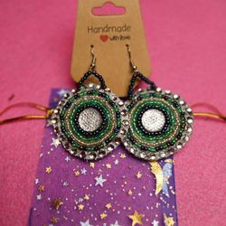 Handed Beaded And Hand Made Earrings 