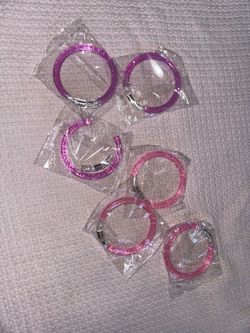 Pink and Purple Metallic bracelets
