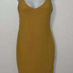 NWOT Iris halter mini dress yellow size M
