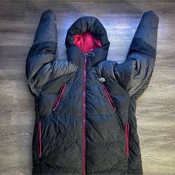 The North Face Men’s 800 Pro  Black and Red Puffer with red Zippers