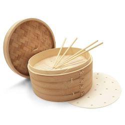 Bamboo Steamer Basket Set 
